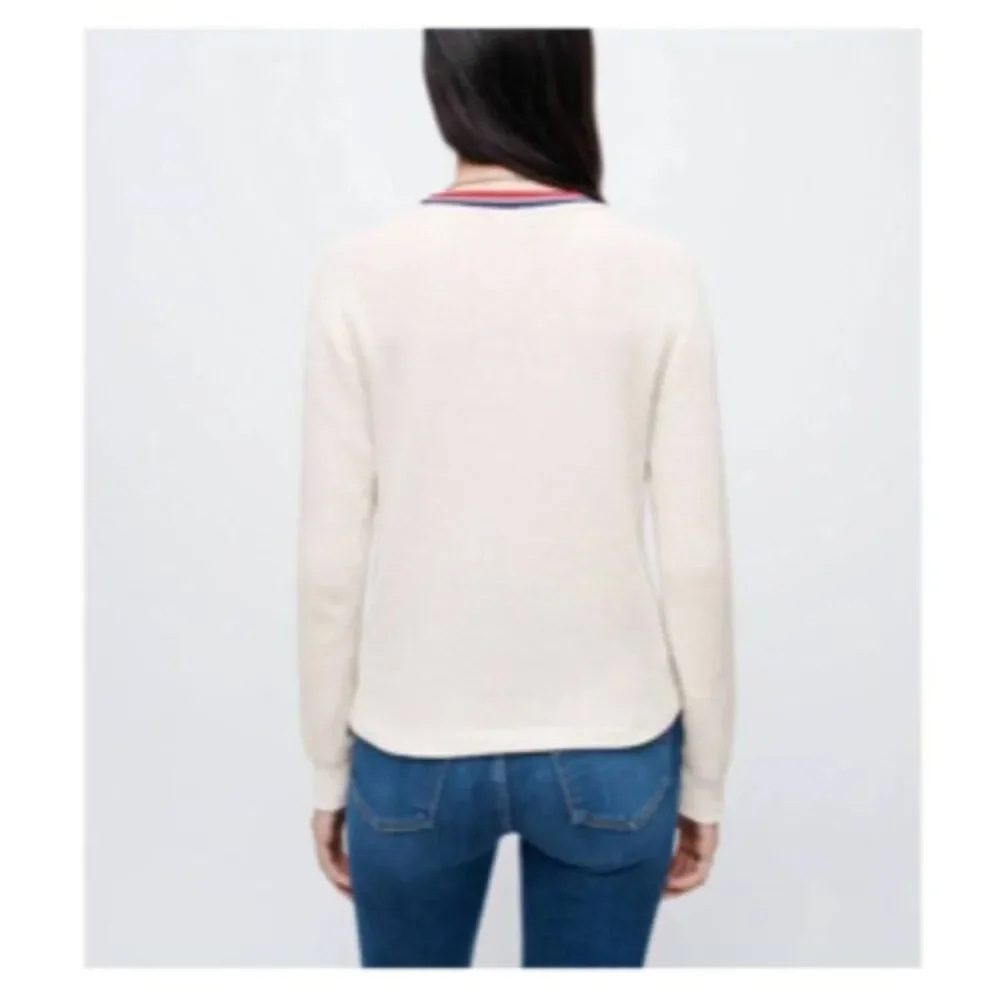 NWT RE/DONE Long Sleeve‎ Thermal Pocket Tee in Vintage White Size LARGE REDONE